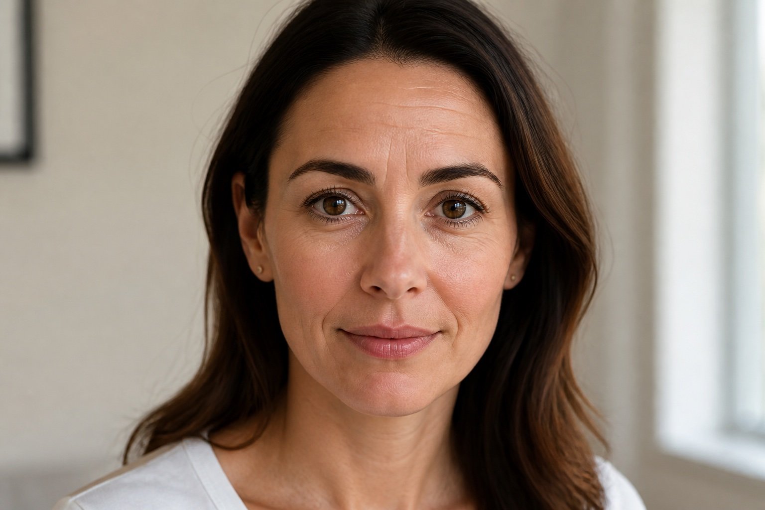 Expression lines on the forehead and around the eyes before a micro-dosing Botox plan