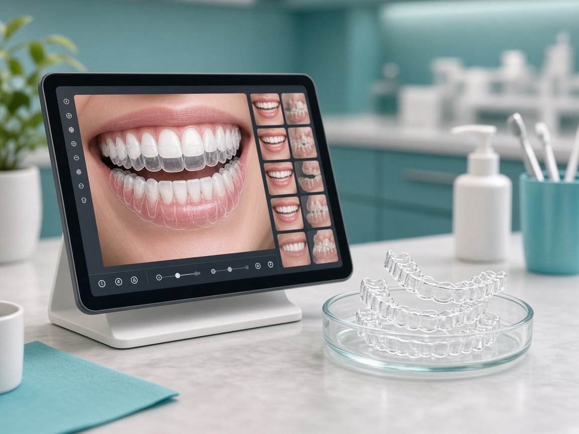 Digital planning for clear-aligner treatment before cosmetics