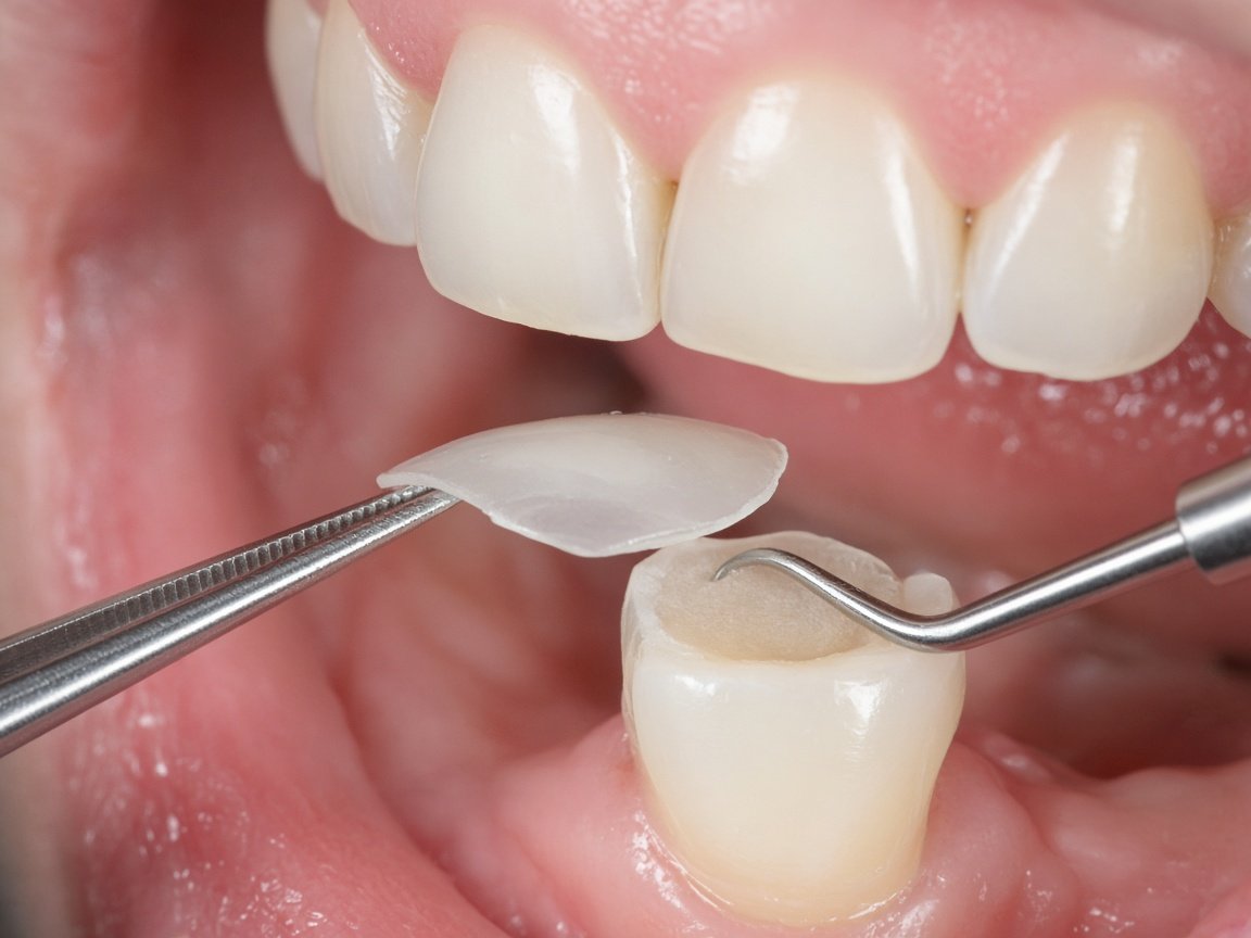 Conservatively prepared veneers that preserve enamel